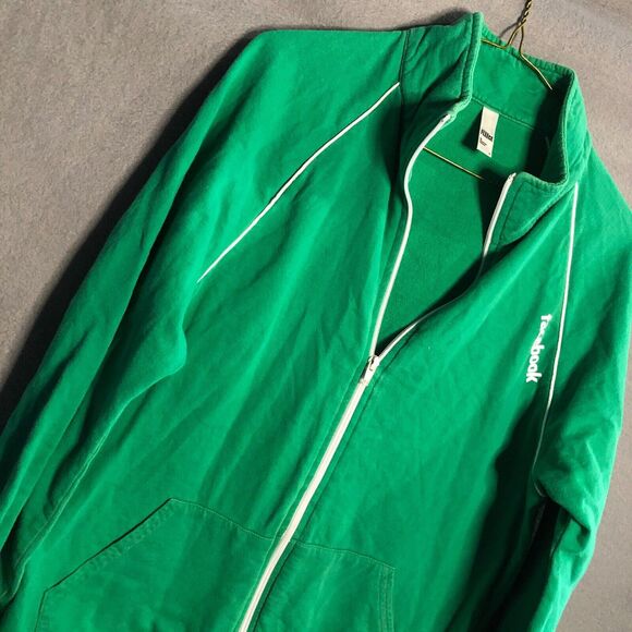 Meta facebook jacket adults small s reebok green american apparel fleece m - Picture 2 of 15